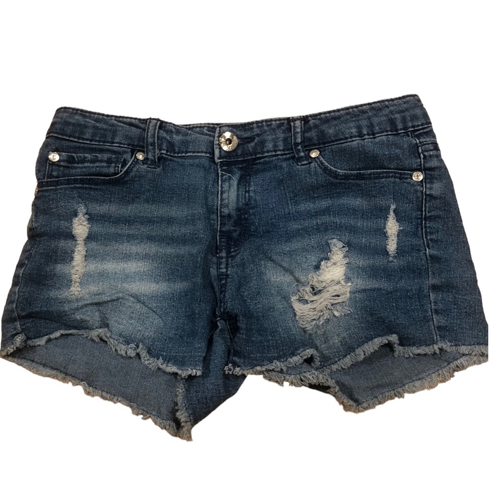 DKNY Girls Distressed Jean Cut Off Shorts